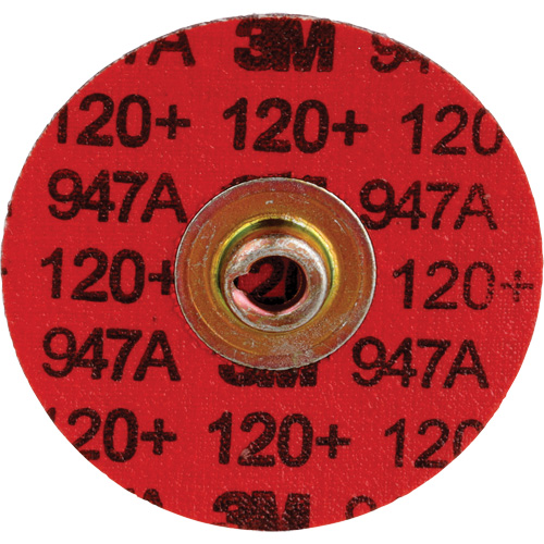 Disque &agrave; tranchant durable Cubitron II Roloc, 2" dia., Grain 120+, C&eacute;ramique Trail Hammer and Bolt