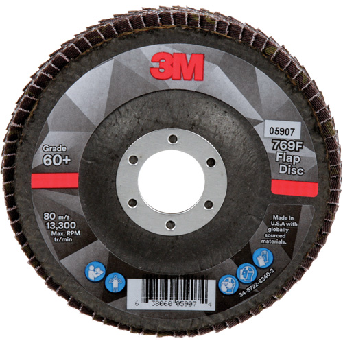 769F Quick Change Flap Disc, 4-1/2" x 7/8", Type 29, 60+ Grit, Ceramic Trail Hammer and Bolt