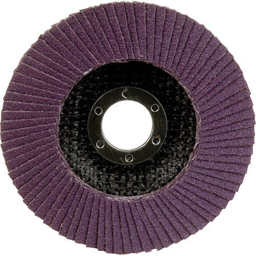 Disque &agrave; lamelles &agrave; changement rapide 769F, 4-1/2" x 7/8", Type 27, Grain 80+, C&eacute;ramique Trail Hammer and Bolt