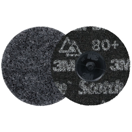 Scotch-Brite Roloc Precision Heavy Duty Surface Conditioning Disc, HD-DR, 3" Dia., 80+ Grit, Ceramic Trail Hammer and Bolt