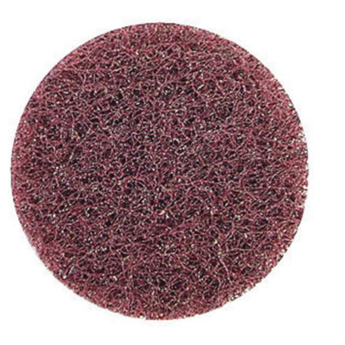 Disque de polissage non tiss&eacute; &agrave; remplacement rapide tr&egrave;s r&eacute;sistant Bear-Tex, 2" dia., Grain Moyen, Oxyde d'aluminium Trail Hammer and Bolt