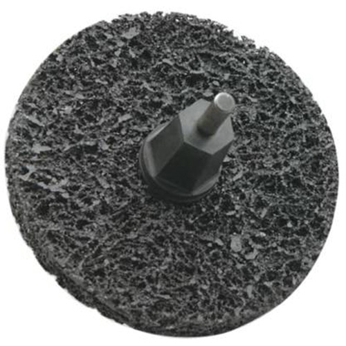 Disques non tiss&eacute;s &agrave; remplacement rapide pour d&eacute;capage Bear-Tex, 3" dia., Grain Extra grossier, Carbure de silicium Trail Hammer and Bolt