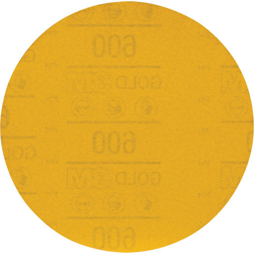Hookit Gold Abrasive Disc 09260, 6" Dia., 600 Grit, Aluminum Oxide, C-Weight Trail Hammer and Bolt