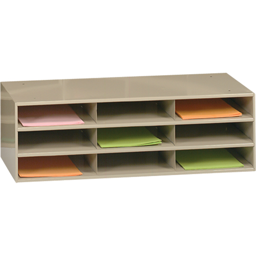 Organisateurs de donn&eacute;es, Stationnaire, 9 fentes, Acier, 33-3/4" la x 11-5/8" p x 10-3/4" h Trail Hammer and Bolt