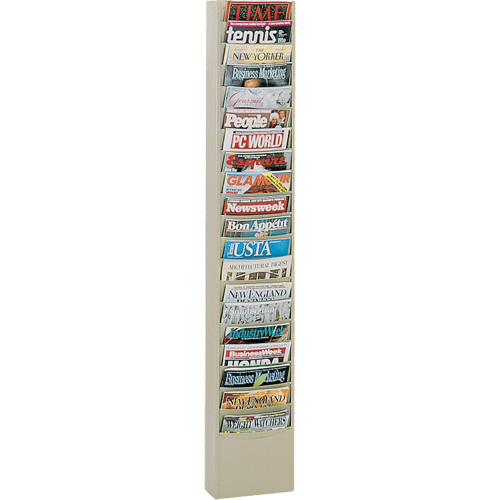 Porte-documents, Mural, 20 fentes, Acier, 9-3/4" la x 4-1/8" p x 58" h Trail Hammer and Bolt