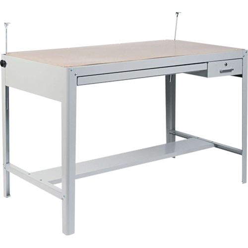 Base pour table &agrave; dessin de pr&eacute;cision, 56-3/8" la x Gris Trail Hammer and Bolt