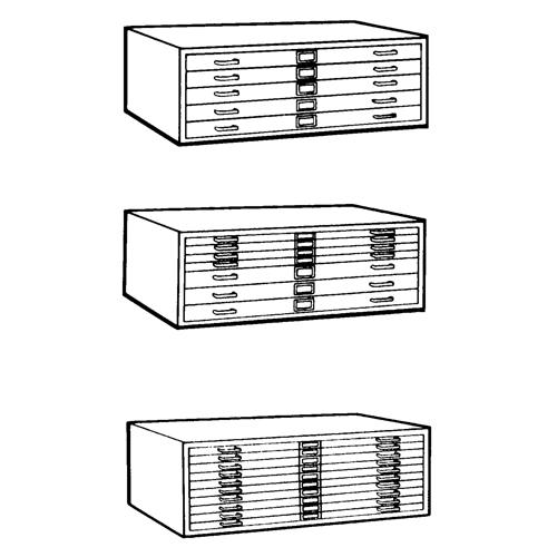 Classeurs en acier pour plans, 5 Tiroirs, 40-3/8" la x 29-3/8" p x 16-1/2" h Trail Hammer and Bolt