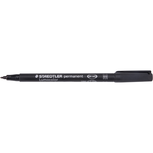 Marqueur permanent Lumocolor, Noir, Pointe Moyen Trail Hammer and Bolt