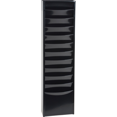 Literature Storage Racks, Stationary, 11 Slots, Steel, 9-3/4" W x 4-1/8" D x 36" H Trail Hammer and Bolt