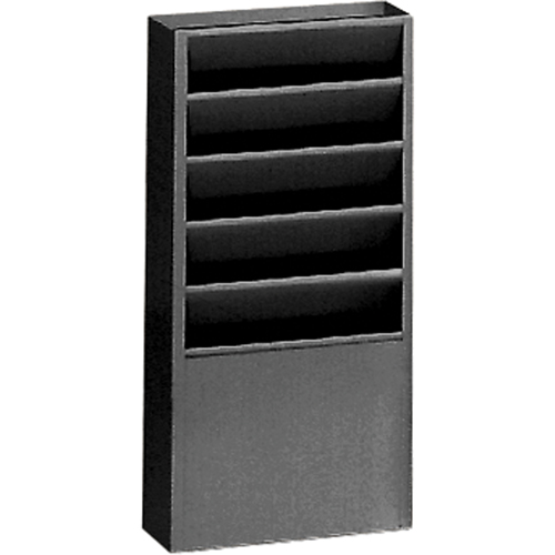 Literature Storage Racks, Stationary, 5 Slots, Steel, 9-3/4" W x 4-1/8" D x 21" H Trail Hammer and Bolt