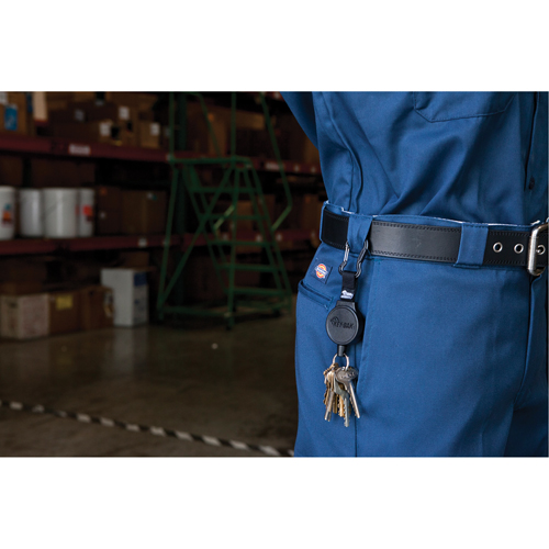 Mid6 Series Mid Size Retractors #6, Polycarbonate, 36" Cable, Belt Clip Attachment Trail Hammer and Bolt
