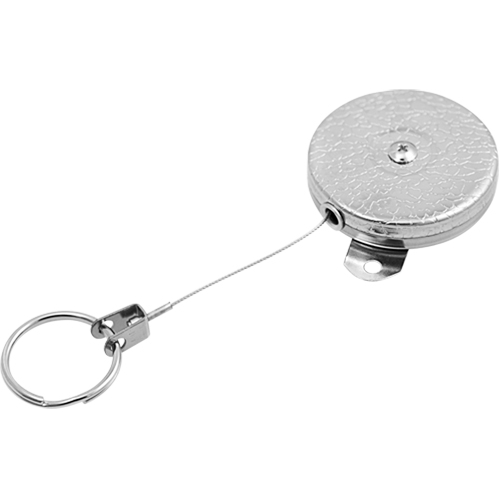 Porte-cl&eacute;s autor&eacute;tractables #487-HD, Chrome, C&acirc;ble 48", Fixation Support pour montage Trail Hammer and Bolt