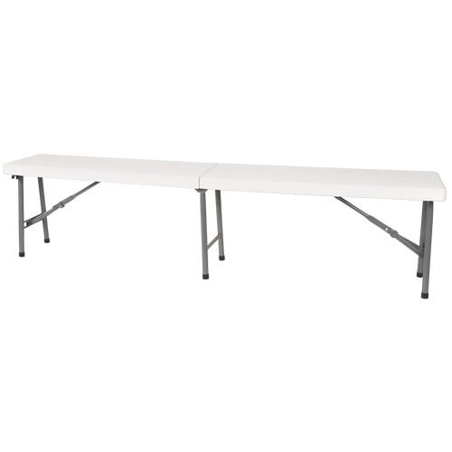 Banc pliant, Poly&eacute;thyl&egrave;ne, 72" lo x 12" la x 17" h Trail Hammer and Bolt
