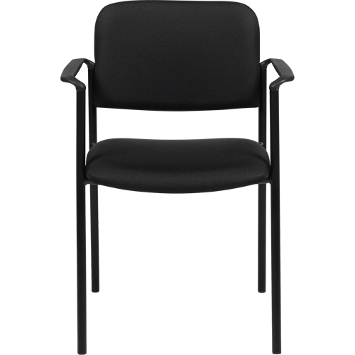 Chaises empilables, Tissu, Hauteur 32", Capacit&eacute; 300 lb, Noir Trail Hammer and Bolt