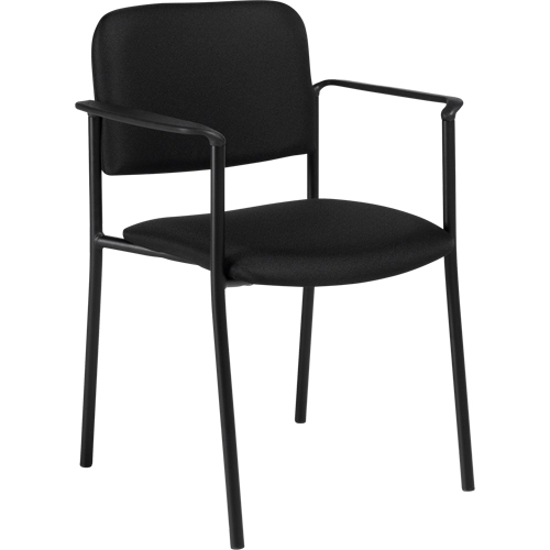 Chaises empilables, Tissu, Hauteur 32", Capacit&eacute; 300 lb, Noir Trail Hammer and Bolt