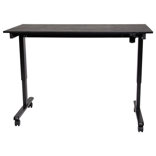 Adjustable Stand-Up Desk, Stand-Alone Desk, 45-1/4" H x 29-1/2" D, Black Trail Hammer and Bolt
