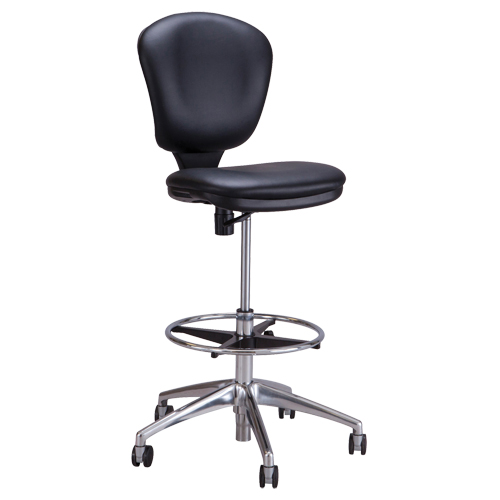 Chaise &agrave; hauteur ajustable Metro, Vinyle, Noir, Capacit&eacute; 250 lb Trail Hammer and Bolt
