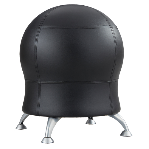 Zenergy Ball Chair, Vinyl, Black, 250 lbs. Capacity Trail Hammer and Bolt