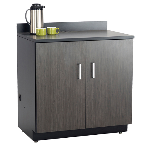 Modular Base Cabinet, Melamine, 2 Shelves, 39" H x 36" W x 25" D, Asian Night/Black Trail Hammer and Bolt