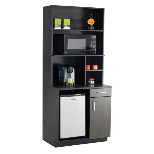 Modular Cabinet, Melamine, 39" H x 36" W x 25" D, Asian Night/Black Trail Hammer and Bolt