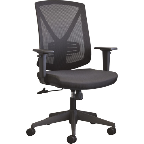 Activ A-47 Synchro Office Chair, Fabric, Black, 275 lbs. Capacity Trail Hammer and Bolt