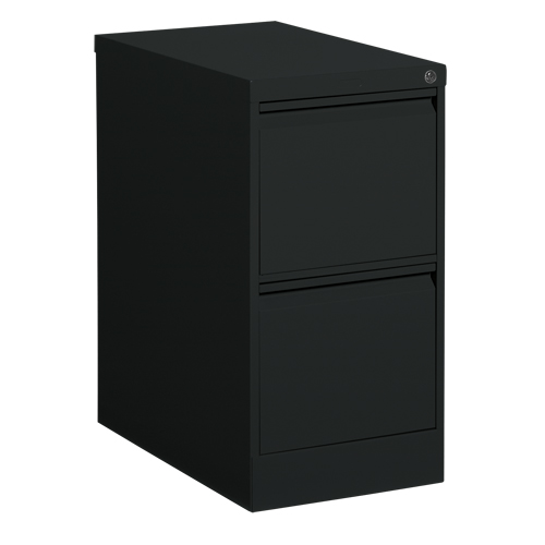 Classeur vertical, Acier, 2 tiroirs, 15-1/7" la x 25" p x 29" h, Noir Trail Hammer and Bolt