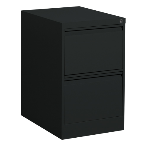 Classeur vertical, Acier, 2 tiroirs, 18-1/7" la x 25" p x 29" h, Noir Trail Hammer and Bolt