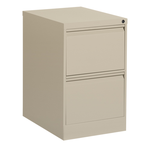 Classeur vertical, Acier, 2 tiroirs, 18-1/7" la x 25" p x 29" h, Beige Trail Hammer and Bolt