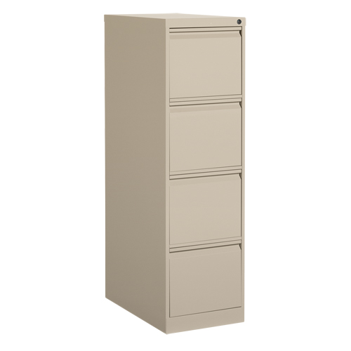 Classeur vertical, Acier, 4 tiroirs, 15-1/7" la x 25" p x 52" h, Beige Trail Hammer and Bolt