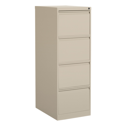 Classeur vertical, Acier, 4 tiroirs, 18-1/7" la x 25" p x 52" h, Beige Trail Hammer and Bolt