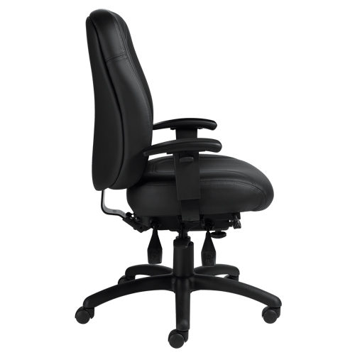 Chaise Overtime &agrave; dos &eacute;lev&eacute;, Cuir, Noir, Capacit&eacute; 300 lb Trail Hammer and Bolt
