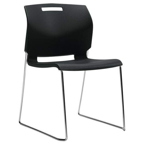 Chair, Plastic, 32-1/2" High, 300 lbs. Capacity, Black Trail Hammer and Bolt