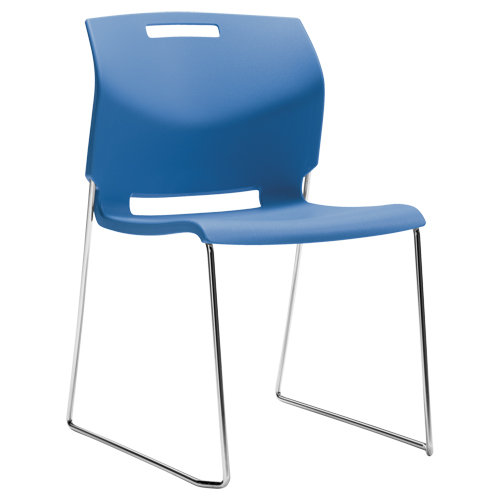 Chair, Plastic, 32-1/2" High, 300 lbs. Capacity, Blue Trail Hammer and Bolt