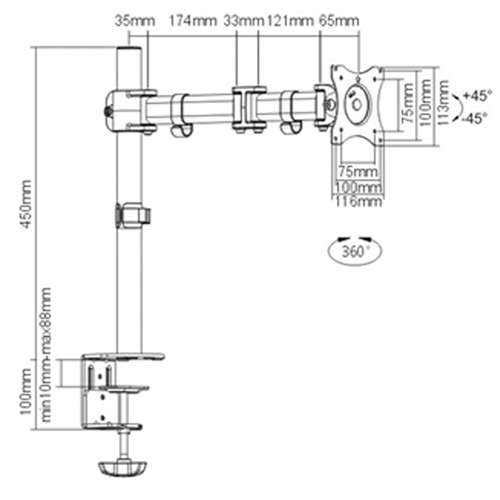 ActivErgo  Monitor Arm Trail Hammer and Bolt