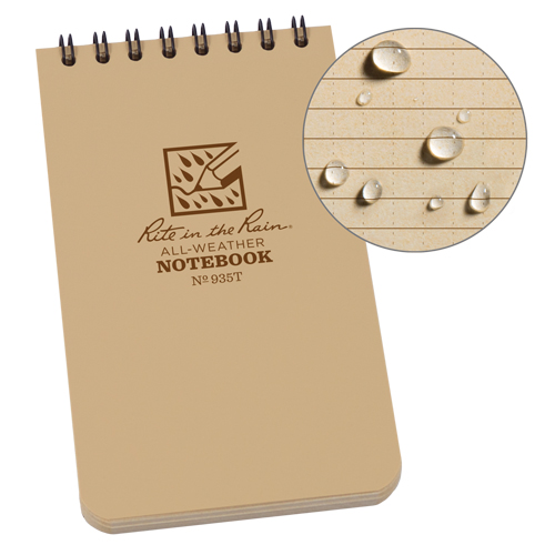 Carnet de notes de poche &agrave; spirale, Couverture souple, Havane, 100 Pages, 3" , 5"  Trail Hammer and Bolt