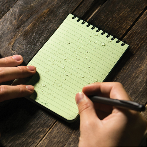 Carnet de notes de poche &agrave; spirale, Couverture souple, Vert, 100 Pages, 4" , 6"  Trail Hammer and Bolt