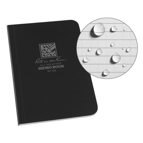 Livre m&eacute;mo, Couverture souple, Noir, 112 Pages, 3-1/2" , 5"  Trail Hammer and Bolt
