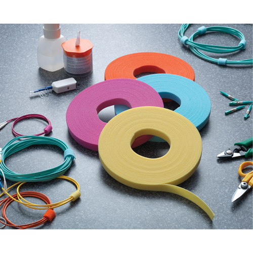 One-Wrap&reg; Cable Management Tape, Hook & Loop, 25 yds x 3/4", Self-Grip, Orange Trail Hammer and Bolt