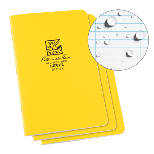 Carnet de notes, Couverture souple, Jaune, 48 Pages, 4-5/8" , 7"  Trail Hammer and Bolt