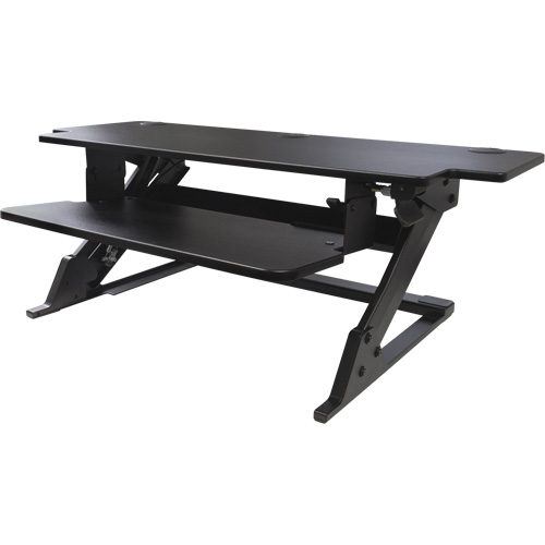 Goya Sit-Stand Workstation, Desktop Unit, 20" H x 42" W x 16" D, Black Trail Hammer and Bolt