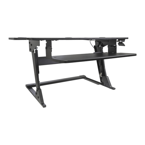 Goya Sit-Stand Workstation, Desktop Unit, 20" H x 42" W x 16" D, Black Trail Hammer and Bolt