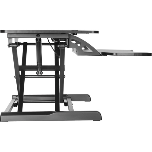 Goya Sit-Stand Workstation, Desktop Unit, 22" H x 31-1/2" W x 24" D, Black Trail Hammer and Bolt