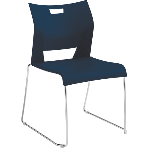 Chaise de formation sans bras Duet, Plastique, Hauteur 33-1/4", Capacit&eacute; 350 lb, Bleu Trail Hammer and Bolt