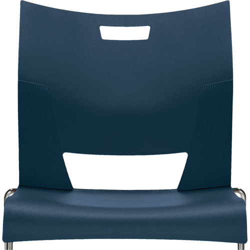 Chaise de formation sans bras Duet, Plastique, Hauteur 33-1/4", Capacit&eacute; 350 lb, Bleu Trail Hammer and Bolt