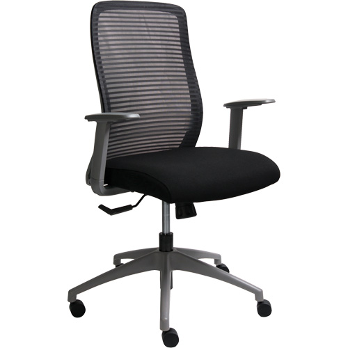 Chaise de bureau ajustable s&eacute;rie Era, Tissu/Mailles, Noir, Capacit&eacute; 275 lb Trail Hammer and Bolt