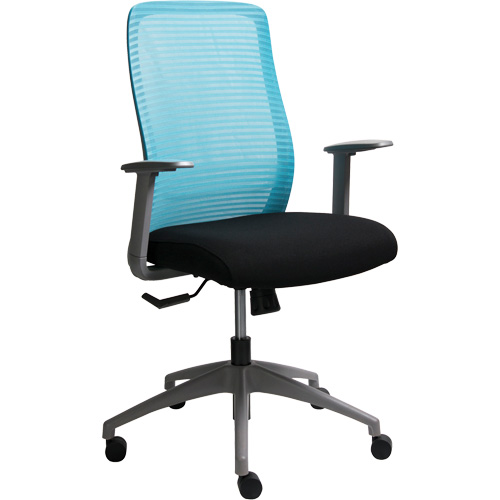 Chaise de bureau ajustable s&eacute;rie Era, Tissu/Mailles, Bleu, Capacit&eacute; 275 lb Trail Hammer and Bolt