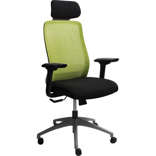 Chaise de bureau ajustable s&eacute;rie Era avec appui-t&ecirc;te, Tissu/Mailles, Vert, Capacit&eacute; 275 lb Trail Hammer and Bolt