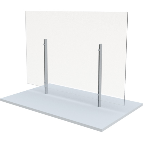 Freestanding Board Mount Sneeze Guard, 36" W x 36" H Trail Hammer and Bolt