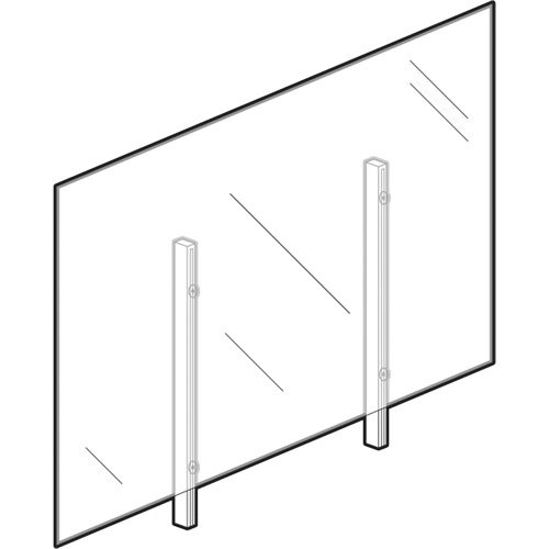 Vitre hygi&eacute;nique, 48" la x 36" h Trail Hammer and Bolt