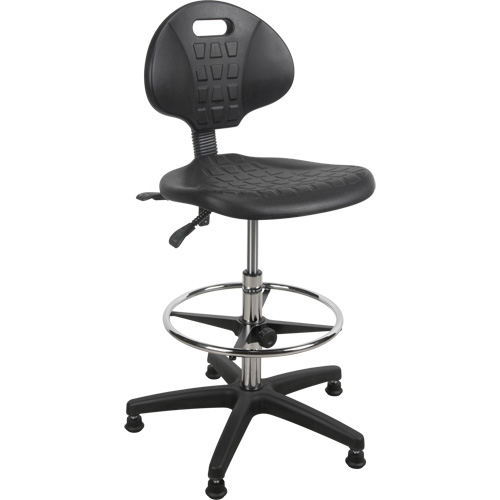 Heavy-Duty Ergonomic Stool, Stationary, Adjustable Height, 250 lbs. Capacity Trail Hammer and Bolt